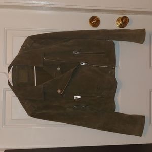 Ladies 100% Leather Suede Jacket